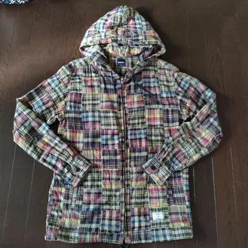 XLARGE 체크 무늬 후드 부착 후드티