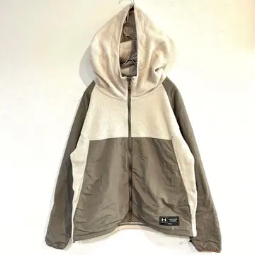 [언더아머] 플리스 자켓 후드 부착 풀 집업 밑단 드로스트 M