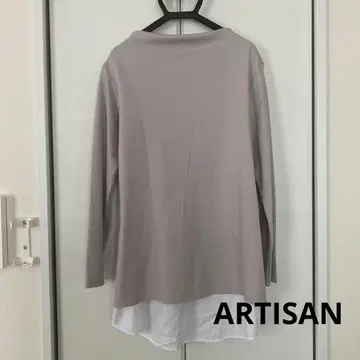 ARTISAN 긴팔 T셔츠 튜닉 퍼플 그레이 9호 사이즈 일본제