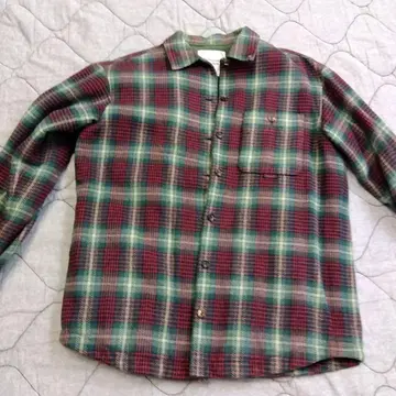 플란넬 체크 자켓 사이즈 M