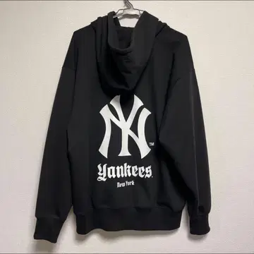 뉴욕 양키스 집업 후드티 블랙