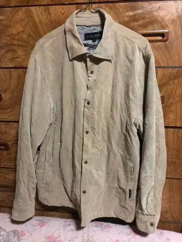 FIRST DOWN 스웨이드 블루종 베이지 퍼스트다운 L