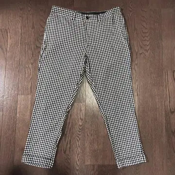 BEAUTY&YOUTH 애로우즈 울 체크 앵클 팬츠 XL