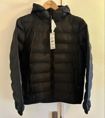 ZARA 자라 충전솜 다운 자켓 후드 부착 블랙 M