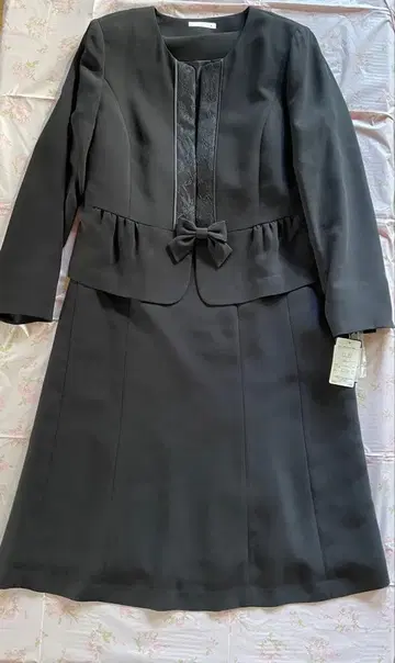 새상품 블랙스 정장 셋업 LL 사이즈 워셔블 레이스 리본 귀여운