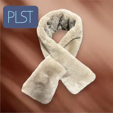 PLST 복슬복슬 인조 모피 스톨 라이트 브라운