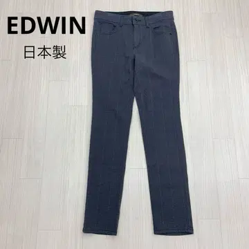 EDWIN 에드윈 글렌체크 따뜻한 스키니 팬츠 일본제