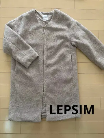 LEPSM 베이지 노카라 자켓 코트 M 사이즈