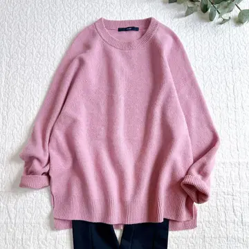 프레임워크 래글런 슬리브 와이드 풀오버 핑크 루즈핏