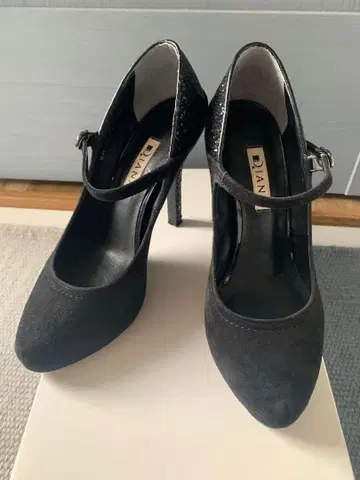 DIANA 스웨이드 글리터 블랙 하이힐 블랙 23cm 다이애나