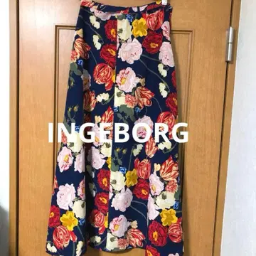 [ 멋진 디자인 ] INGEBORG 꽃무늬 롱 스커트