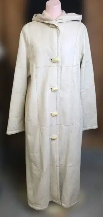 BONZ 양가죽 가죽 롱 코트 무스탕 고급 가죽 y40