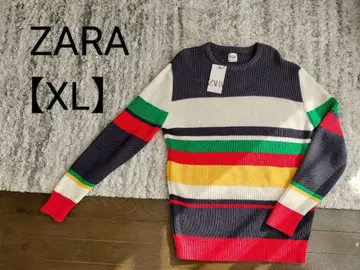 [ 미사용 ] ZARA 자라 니트 스웨터 남성용 멀티보더