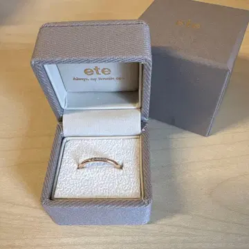 ete 다이아몬드 장식 로즈 골드링