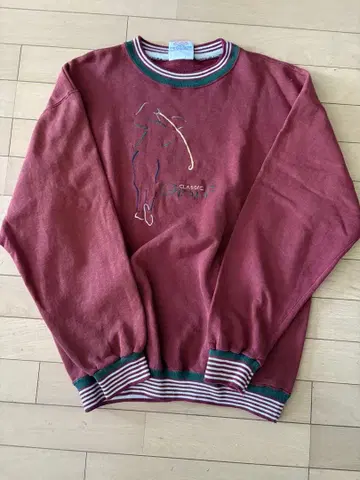 CRABLE SPORTSWEAR 버건디 맨투맨 L