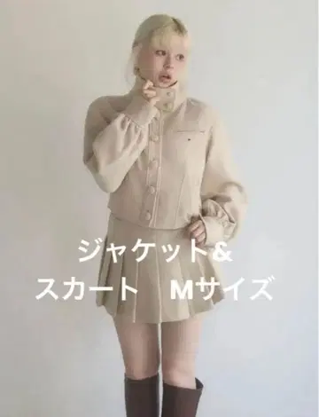 Zoey stand neck jacket & skirt andmary