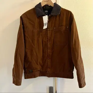 ZARA 자라 워크 자켓 블루종 L 브라운