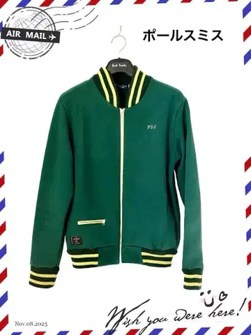 새상품급 Paul Smith 그린 바시티 자켓 아우터 자켓 M 사이즈