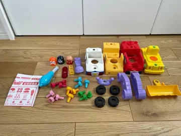 호빵맨 조립 DIY 나사나사 체인지! 일하는 탈것