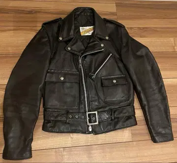 schott 699 36 D 포켓 가죽 라이더 자켓