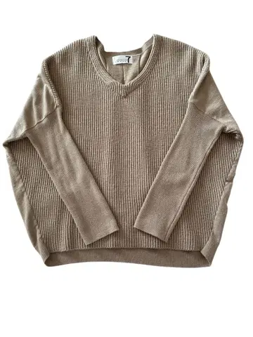 YAMADAYA soeur7 v넥 베이지 디자인 니트