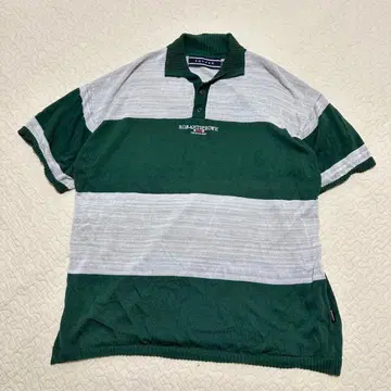 로맨틱크라운 보더 피케 셔츠 빅 사이즈 반팔 T셔츠 a1761