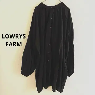 LOWRYSFARM 블랙 셔츠 블라우스 로리즈팜 블랙 롱