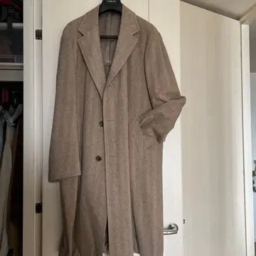 울 캐시미어 체스터 코트 베이지