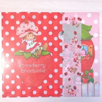 스트로베리 쇼트케이크 클리어 파일 3장 세트