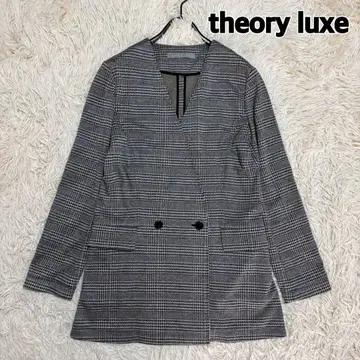 컨디션 최상 현행 모델 띠어리 럭스 노카라 스트레치 자켓 더블 경량