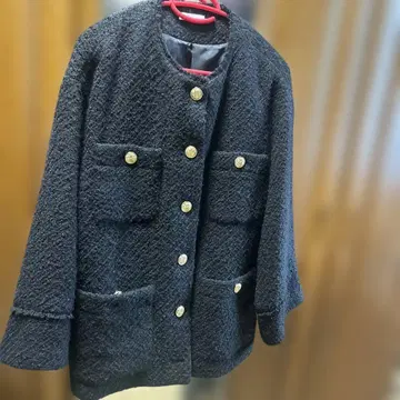 라운지 드레스 트위드 숏 기장 자켓