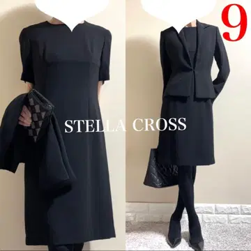 극미품! 스테라크로스 상복 예복 블랙 포멀 수트 연중 M 9 칠흑