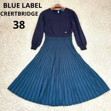 BLUELABEL CRERTBRIDGE 니트 원피스 38 네이비