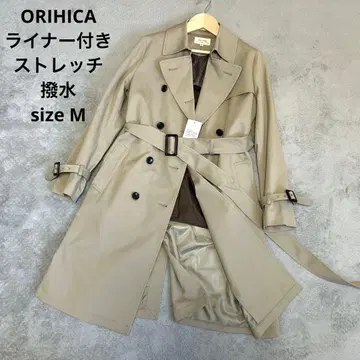 ORIHICA 오리히카 여성용 더블 트렌치코트 더블 브레스트 라이너 포함