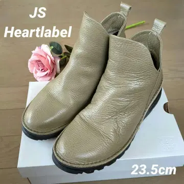 JS Heartlabel JS 하트라벨 부츠 사이드 지퍼 가죽
