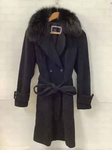 11.8 A939 MONTLILAS 울 코트 퍼 포함 블랙