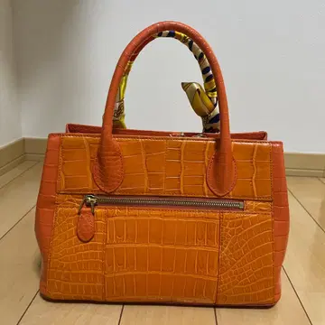 오렌지 크로커다일 토트백