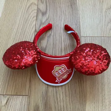 [ 새상품급 ] 디즈니 머리띠 스팽글 빨간색 휴이듀이루이