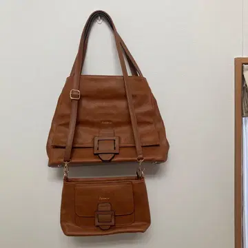 브라운 2way 백 합성 피혁