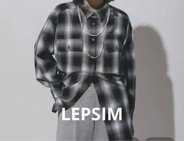 [ LEPSIM ] 체크 긴팔 셔츠 블랙