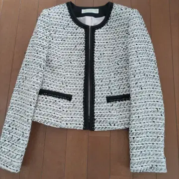 [ 새상품급 ] TOKYO IGIN 트위드 자켓 연분홍 블랙 7호