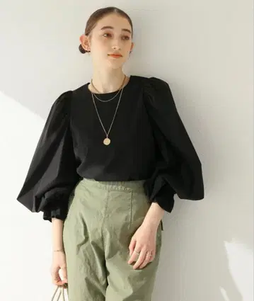 빈티지 브로드 빅 퍼프 블라우스 저널 스탠다드