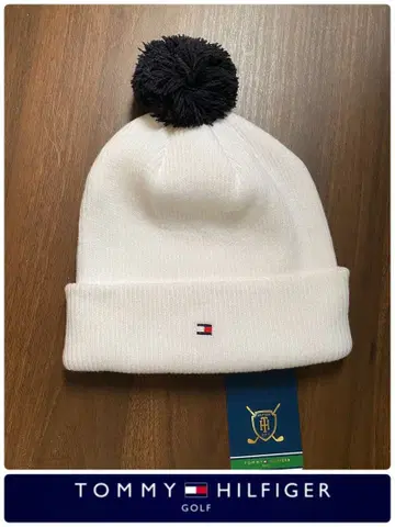 TOMMY HILFIGER 화이트 니트 모자
