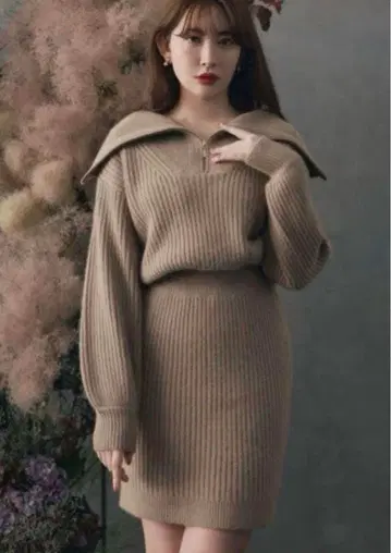 Herlipto HalfZipKnitMiniDress S 원피스 니트