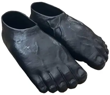 [ 레어 새상품 ] 이무란 감자 맨발 슬리퍼 블랙 L 사이즈