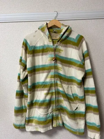 Gohemp 스트라이프 풀 집업 후드티