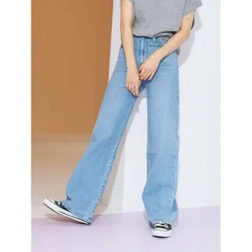 Levi's RIBCAGE WIDE LEG 라이트 인디고 24인치