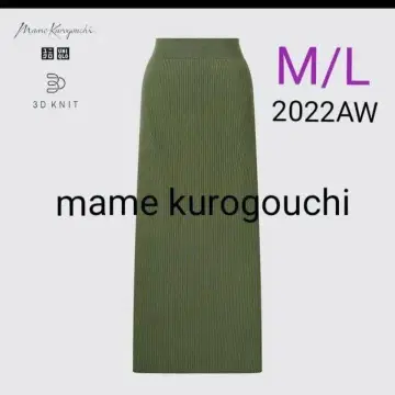 유니클로 x 마메쿠로구치 3D 리브 롱 스커트 올리브 M/L 2023AW