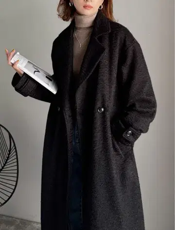 [택 포함 새상품] classicalelf 페이크 울 롱 기장 아우터