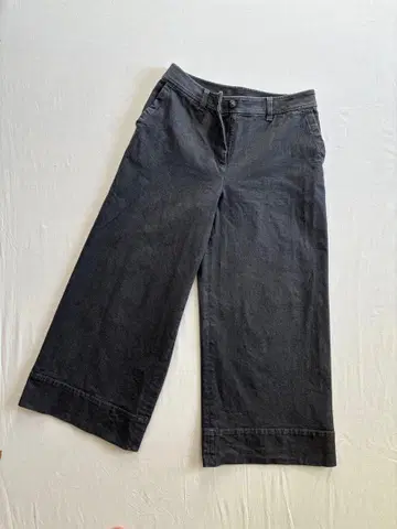 [ TOBECHIC ] 와이드 팬츠 착용감 뛰어난 다크 그레이 42